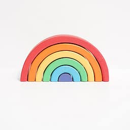 Colorful Mango Wooden Small Rainbow Toy