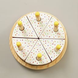 Wooden Rainbow-Filled Vanilla Cake Toy