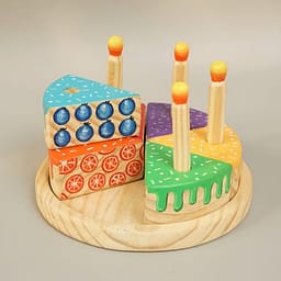 Wooden Rainbow Fruit Surprise Cake Toy