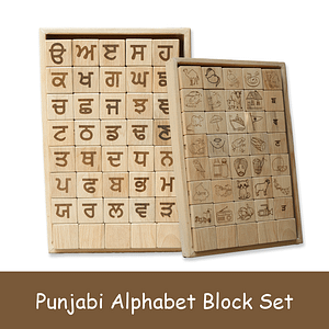 Punjabi Alphabet Wooden Block Toys