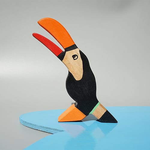 Handcrafted Colorful Toucan Bird Toy