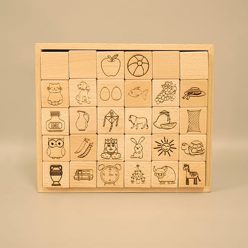 wooden Blocks Set toy with picture