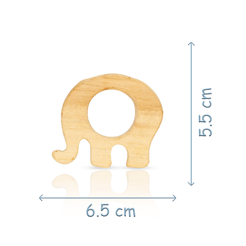 wooden teether toys - elephant dimension