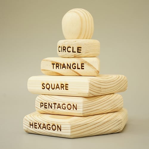 wooden shape toys with name