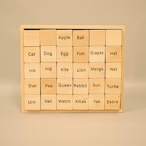 Wooden Words Blocks Set toy