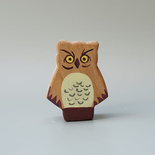 Handcrafted Wooden Owl Toy