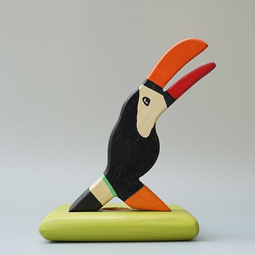 Handcrafted Wooden Toucan Bird Toy