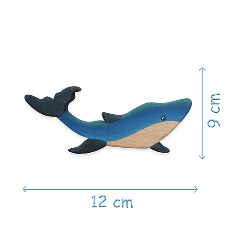 Wooden Sea Animal Whale Toys With Dimension