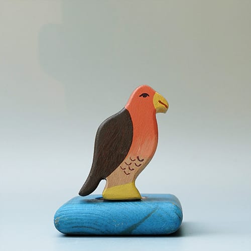 Handcrafted Colorful Wooden Eagle Toy
