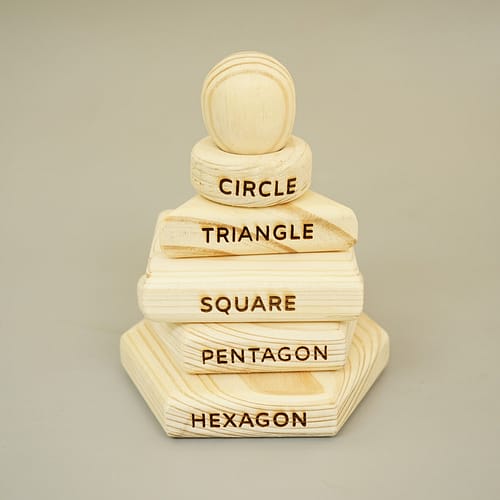 wooden shape toy with name