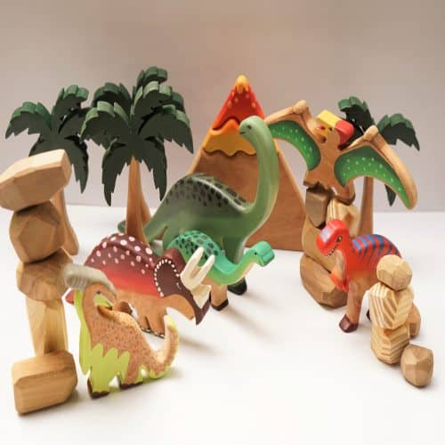 Wooden Jurassic Set Toy
