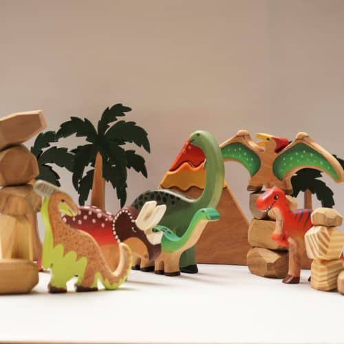 Wooden Jurassic Set Toy for kids