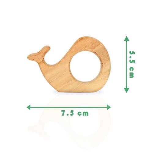 Wooden Small Whale Teether Toy