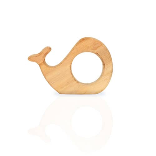 Natural Wooden Small Whale Toy