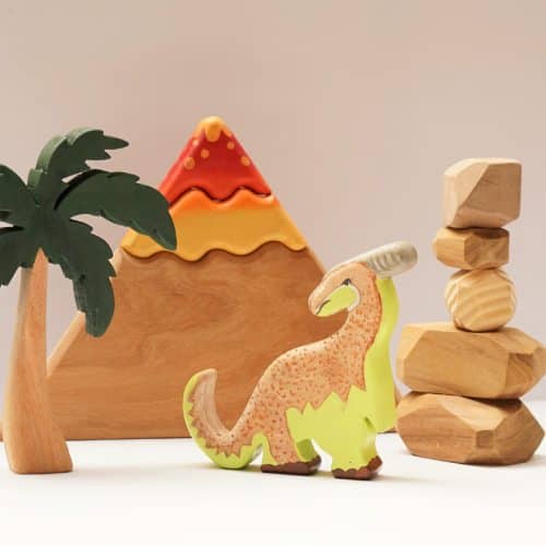 Colorful Wooden Dinosaur Toy