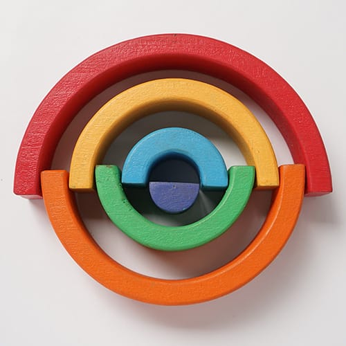 Wooden Small Rainbow Stacker Toy
