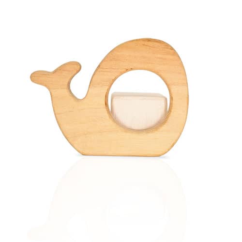 Natural Wooden Large Whale Toy