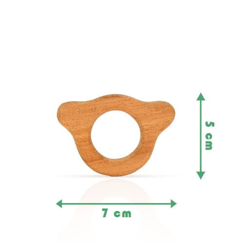 Natural Wooden Bunny Toy With Measurement