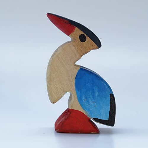 Handcrafted Wooden Egret Toy