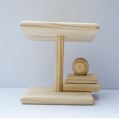 Wooden Square Pyramid Stacker Toy