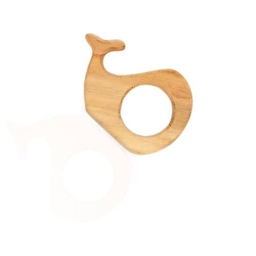 Handcrafted Wooden Small Whale Toy